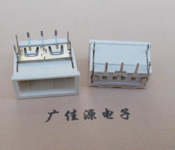 天津USB接口2.0连接器.3p端子加护套防尘母座