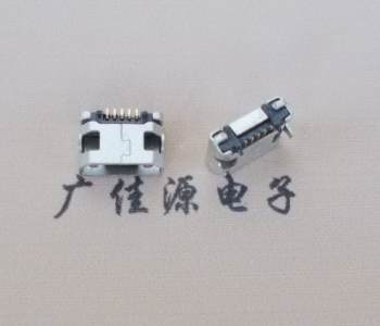 天津迈克小型 USB连接器 平口5p插座 有柱带焊盘