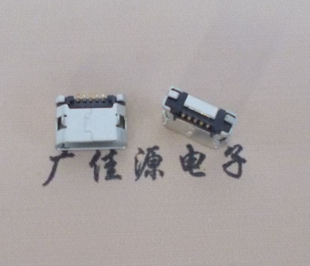 天津MICRO USB接口 90度卧式母座 插板有柱直边