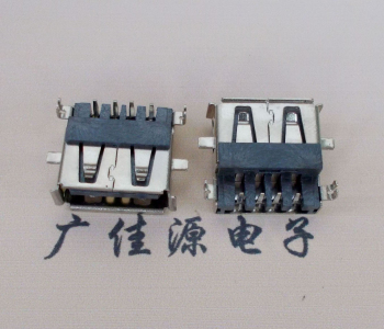 天津AF USB母座90度 DIP沉板3.9/4.9 耐高温有卷边
