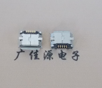 天津MICRO USB 5Pin母座 贴板封装接口 卷边镀雾锡