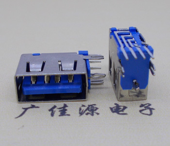 天津USB 测插2.0母座 短体10.0MM 接口 蓝色胶芯