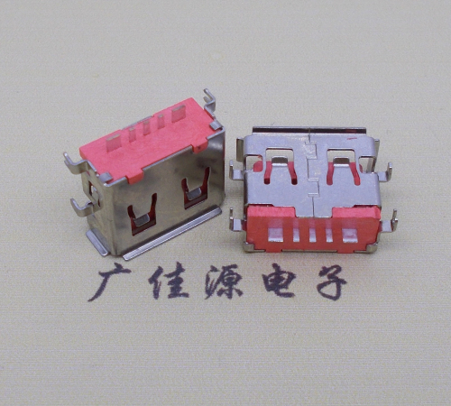 天津usb沉板1.8母座 粉红色胶芯大电流5p端子接口