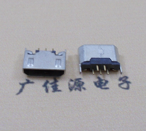 天津迈克USB 180度母座5p直插带地脚1.5端子直口