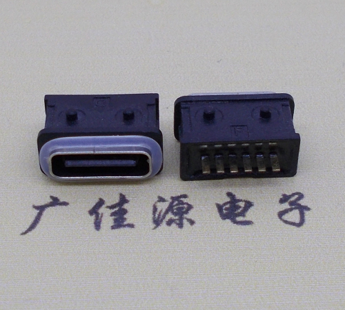 天津防水type-c6p母座立式直插带定位住连接器