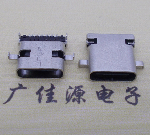 天津卧式type-c24p母座沉板1.1mm前插后贴连接器