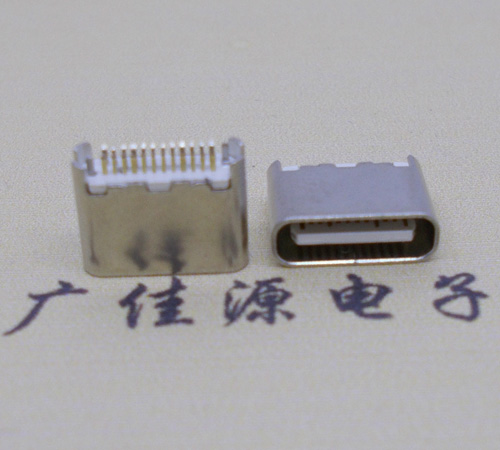 天津type-c24p母座短体6.5mm夹板连接器