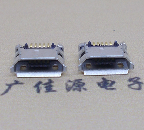 天津高品质Micro USB 5P B型口母座,5.9间距前插/后贴端SMT