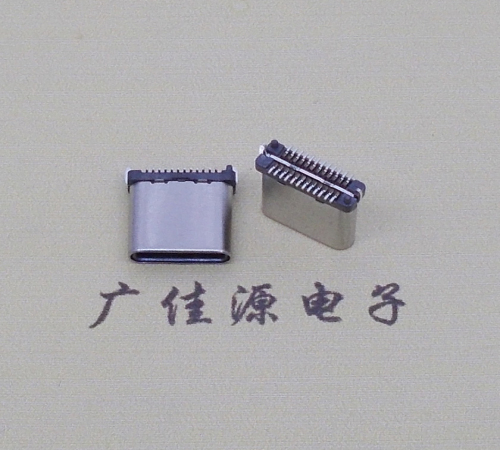 天津USB TYPE-C接口短体24P公头立式贴板高度H=8.0mm 高速数据传输快充电款