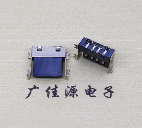 天津薄胶芯母座 USB2.0卧式贴板A母10.0短体尺寸